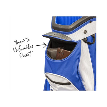 New EzeGlide 84 Tour Cart Bag - White/Blue