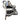 Mega Golf Odyssey 2-Ball Ten Armlock putter, 40'' steel shaft, left hand, with headcover. Black and silver.