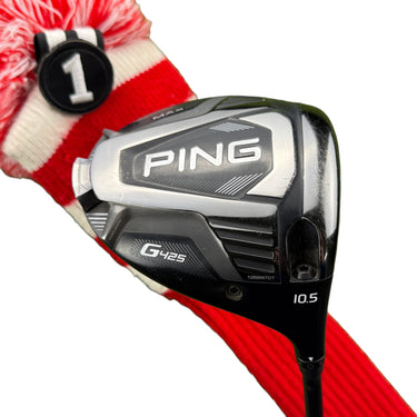 Mega Golf Ping G425 Max driver, 10.5° loft, black and silver with Aldila Rogue 130 Msi 70 stiff graphite shaft.
