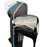 Mega Golf Ping G440 Max driver with 9° loft, black and blue graphite shaft, and headcover.