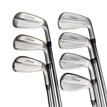 Mega Golf Titleist T250 2025 irons 5-PW-AW with MMT 85 regular graphite shafts.