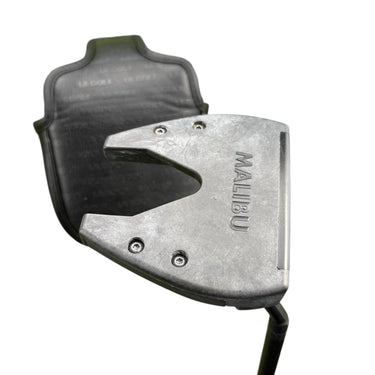 Mega Golf LA Golf Gen1 Malibu putter, 34.5" right-handed with steel shaft and headcover.