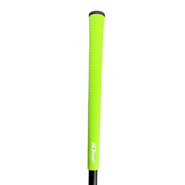Mega Golf Accra TZ RPG 362 M5 X-Stiff graphite driver shaft with a bright green Iomic grip.