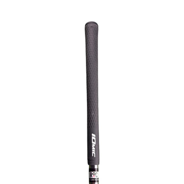 Mega Golf Accra TZ Six 75F M4 Stiff #3 Wood graphite golf shaft with black Iomic grip and Ping adapter.