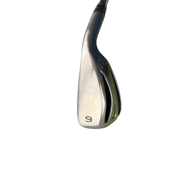 Mega Golf Nike Slingshot #9 Iron with Speedstep regular flex steel shaft and Nike standard grip.