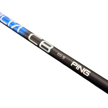 Mega Golf Ping Alta CB 65 stiff graphite golf shaft for #3 wood, blue and black.