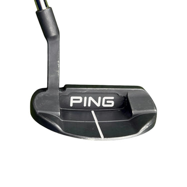 Mega Golf PING Vault Arna black milled blade golf putter with white alignment line.