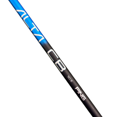 Mega Golf Ping G440 Max driver shaft, blue and black graphite with ALta CB 50 Stiff flex.