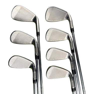 Mega Golf Taylormade M6 irons set (5-PW-AW) with KBS Max 85 regular flex steel shafts for left-hand players.