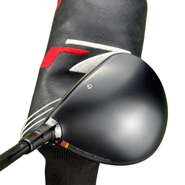 Mega Golf Taylormade R7 Quad Mini Driver, 11.5° loft, Stiff flex graphite shaft, black matte finish with movable weight technology.