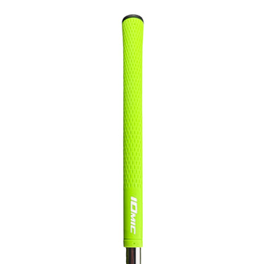 Mega Golf Accra TZ Six 70 M5 X-Stiff graphite driver shaft with a bright green Iomic grip.
