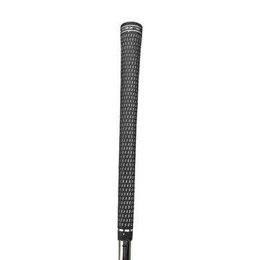 Mega Golf Cobra King Forged Tour #3 Iron with black Lamkin grip and steel shaft on green grass.