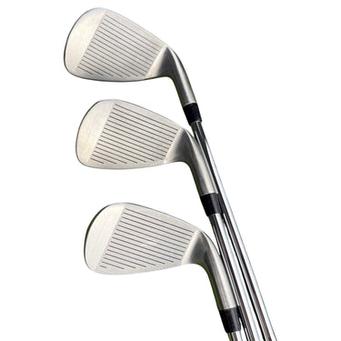 Wilson Stretch XLS irons (6-PW-SW) for left-handed golfers with steel shafts and regular flex.